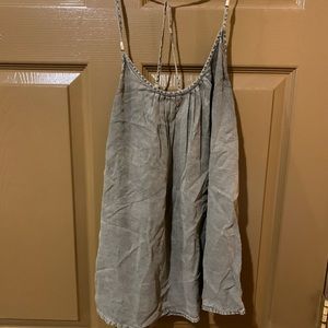 cute denim-like tank top